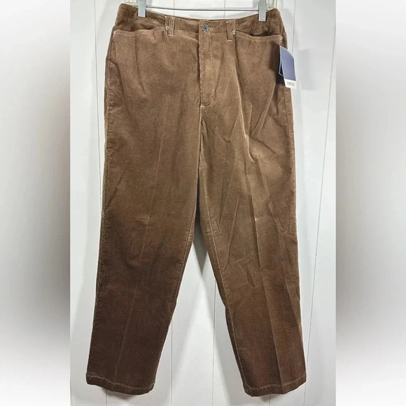 CRAZY HORSE Size 10 Petite Pants Corduroy Tan Brown High Rise - Picture 1 of 6